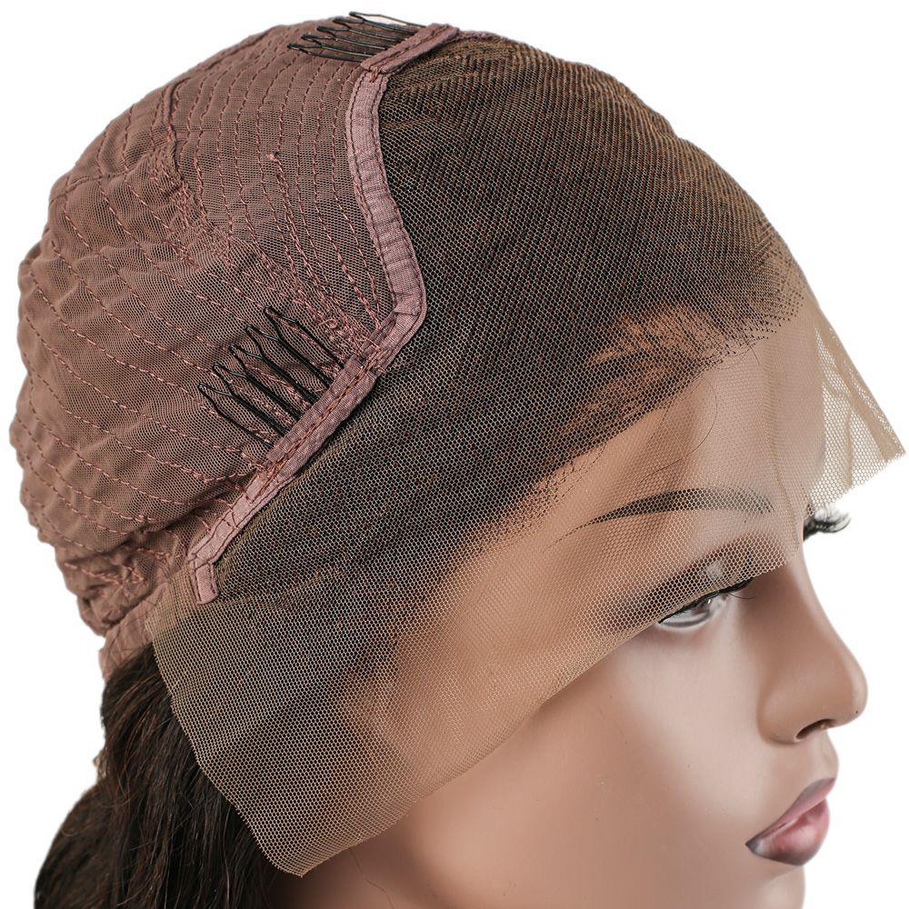 Gerçek Front Lace Tül Peruk - Yoğun Dalgalı - Doğal 65-70cm