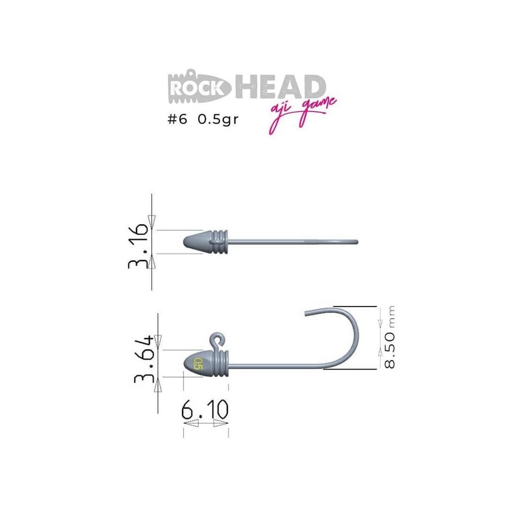 Fujin Rock-Head 6no Aji Game Jighead