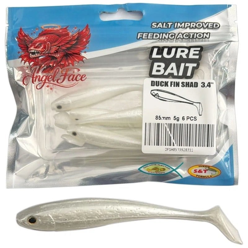 Angel Face Duck Fin Shad 8.5cm 5gr 5 Adet Silikon Yem