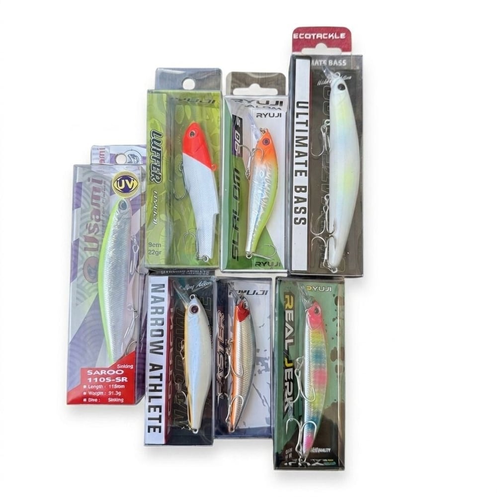 Lüfer İçin Seçilmiş 7li Spin Maket Seti + Çift Taraflı Kutu