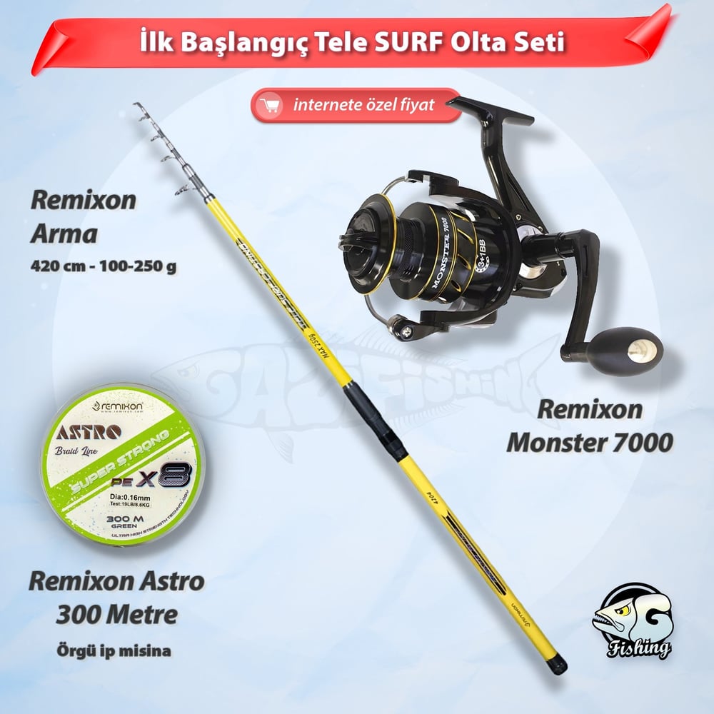 İlk Başlangıç Surf Casting Olta Seti ( 4-20 Teleskopik )