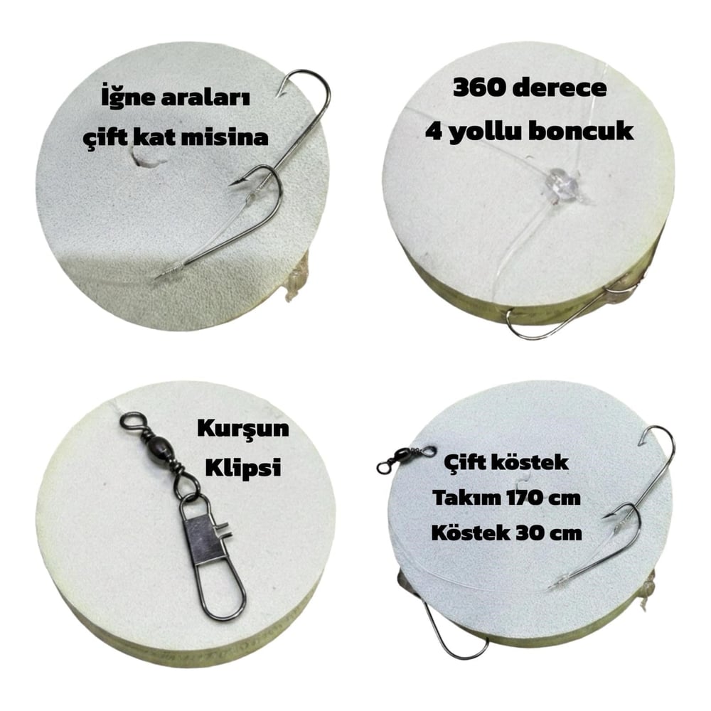 Tekne Boncuklu Asansör Takım ( 2 Köstek 2 İğne )