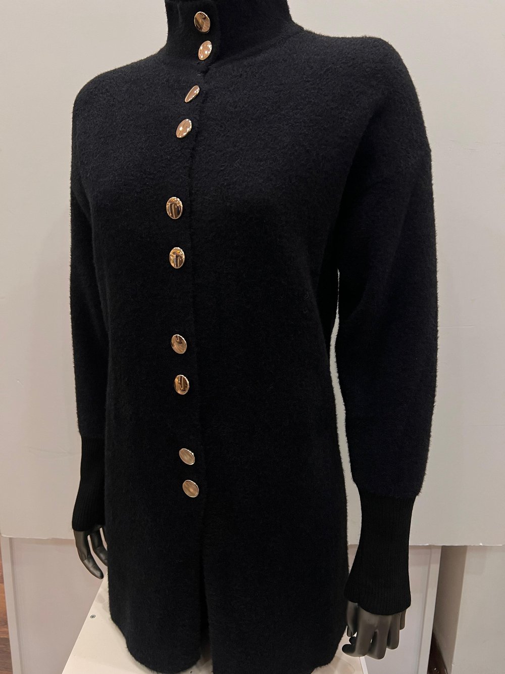 SİYAH GOLD DÜĞME HIRKA ANGORA HIRKA