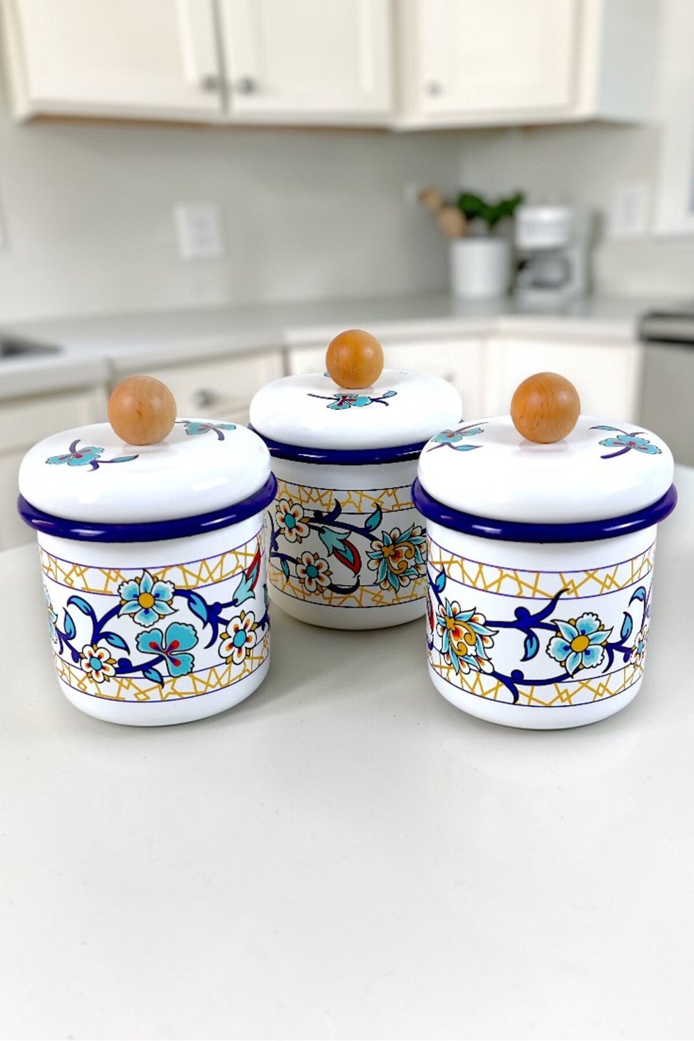 3Lü Emaye Baharatlık Set 380Ml 6 Parça