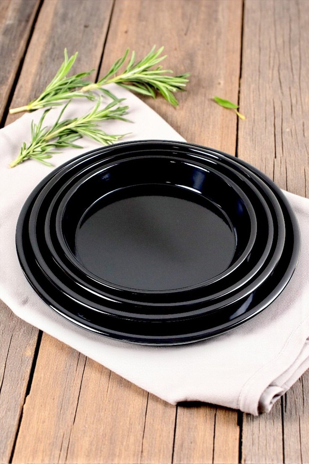 4 Parça30-34-38-42 No Emaye Fırın Tepsi Yuvarlak Tepsi ~30 cm~34 Cm~38 cm~41cm