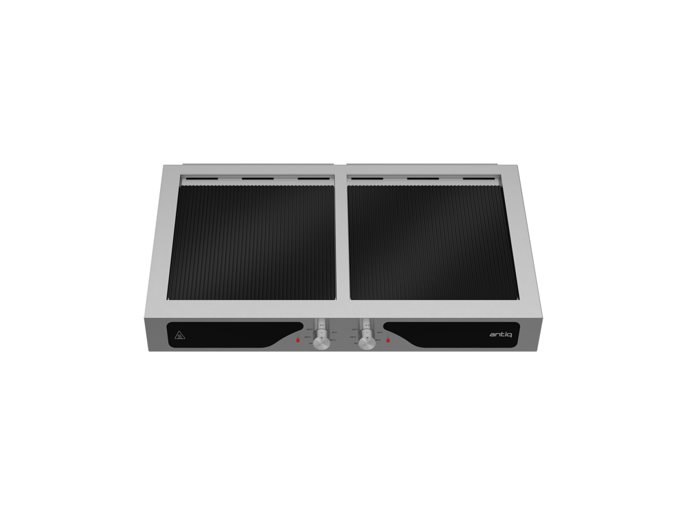 Antiq Aura Çiftli Tezgah Üstü Elektrikli Cam Barbekü - Grill+Grill Cam 78 cm