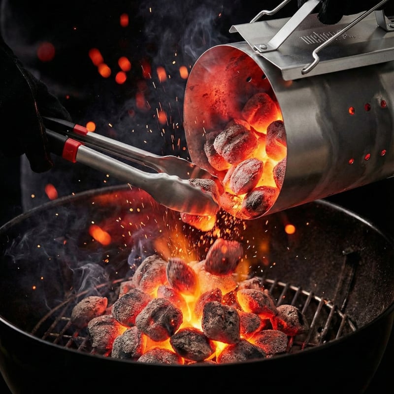 Köz Aşkı Başlangıç Seti: Weber 47 cm Kömürlü Barbekü, Tutuşturucu ve Maşa Seti (Yılbaşı Özel)