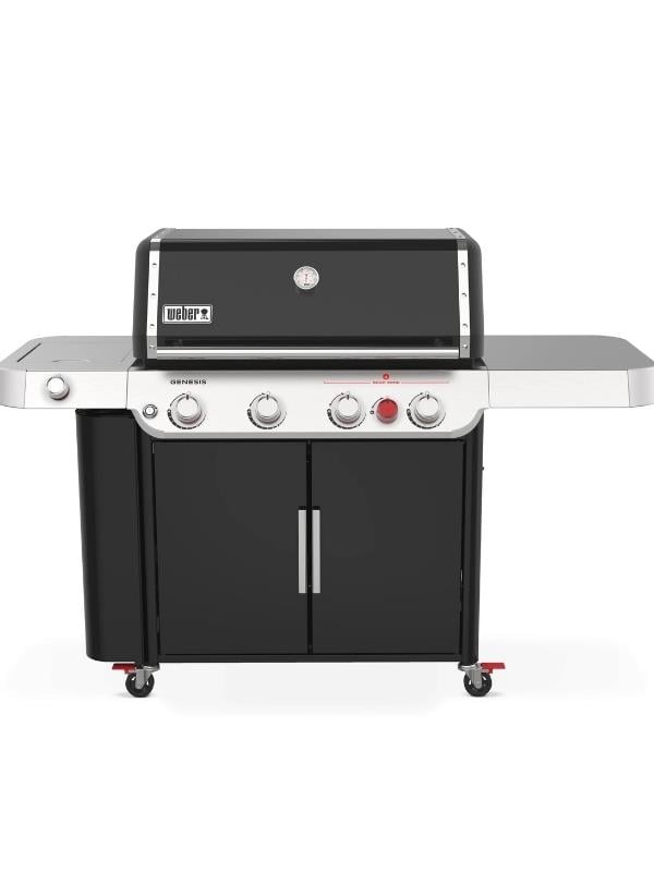 Weber Genesis® E-435 Siyah Gazlı Barbekü – 4 Brülör + Ekstra Large Sear Zone + Side Burner