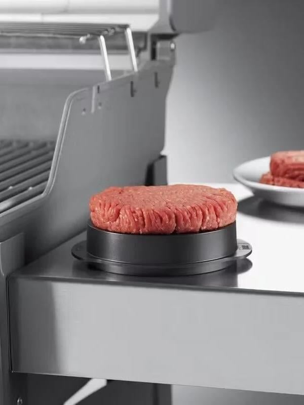 Weber Original Burger Press – Plastik 225 gr ve 110 gr (¼ ve ½ lb) Burger Kalıbı, Çıkarılabilir Saplı (Model: 6483)