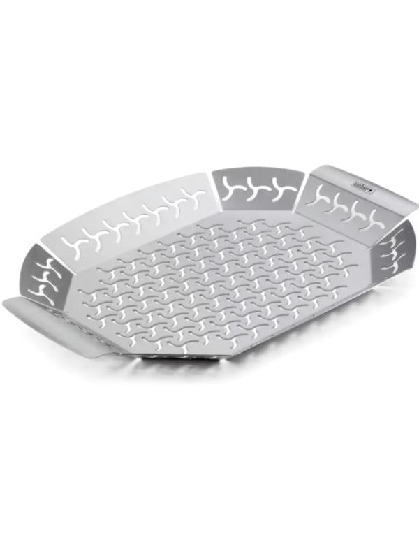 Weber Premium Grilling Basket 6678 Paslanmaz Çelik Tel | Derin Sepet Tasarımı | Çok Yönlü Pişirme 26x36 cm