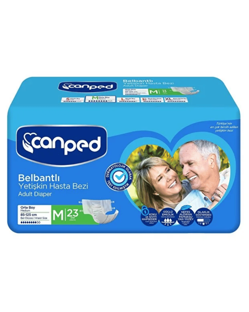 Canped Belbantlı Hasta Bezi Orta Boy Medium 23 Adet