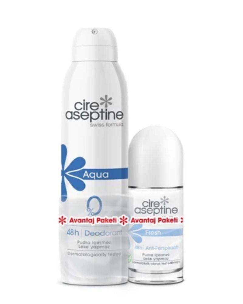 CİRE ASEPTİNE AQUA DEODORANT 150ML + FRESH ROLL ON 50ML