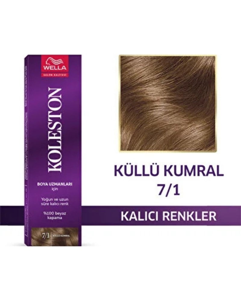 Wella Koleston Single Tüp Saç Boyası 7/1 Küllü Kumral