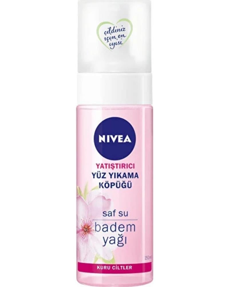 NIVEA Yatıştırıcı Yüz Yıkama Köpüğü 150ml, Derinlemesine Temizlik, Nemlendirici, Hassas ve Kuru Ciltler