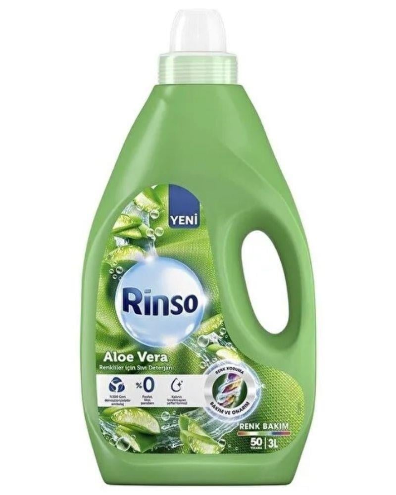 Rinso Aloe Vera Renkliler Sıvı Çamaşır Deterjanı 50 Yıkama 3 L