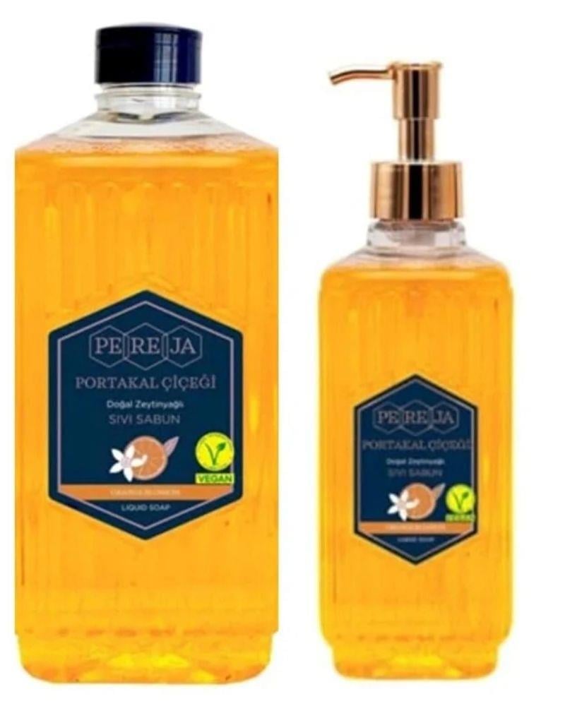 Pereja Portakal Çiçeği Doğal Zeytinyağlı Sıvı Sabun 1500 ml 500 ml 2 Li
