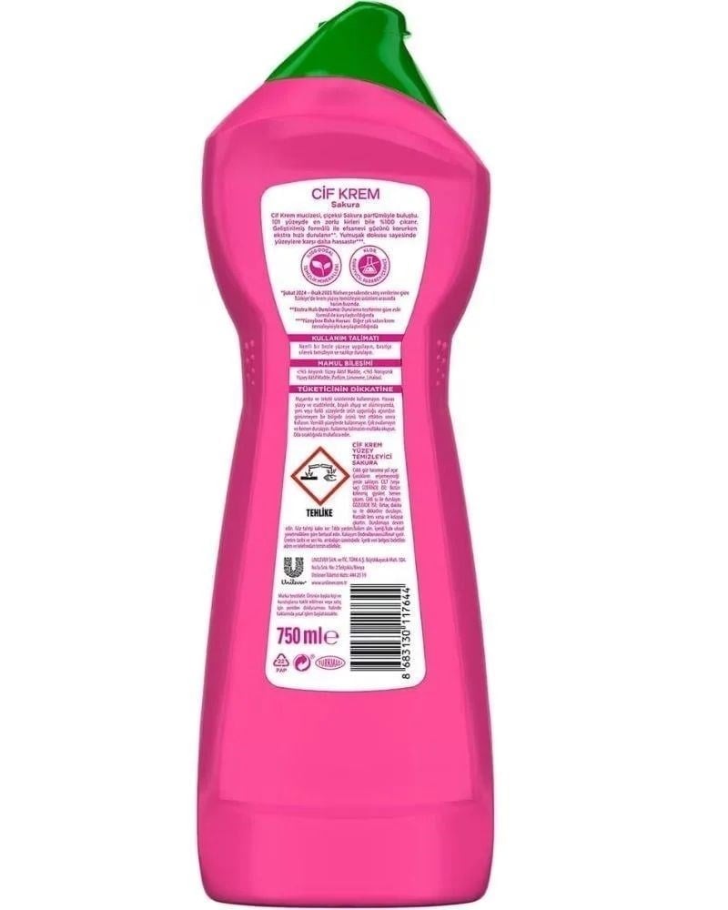 Cif Krem Sakura Mutfak Banyo Temizleyici 750 ml