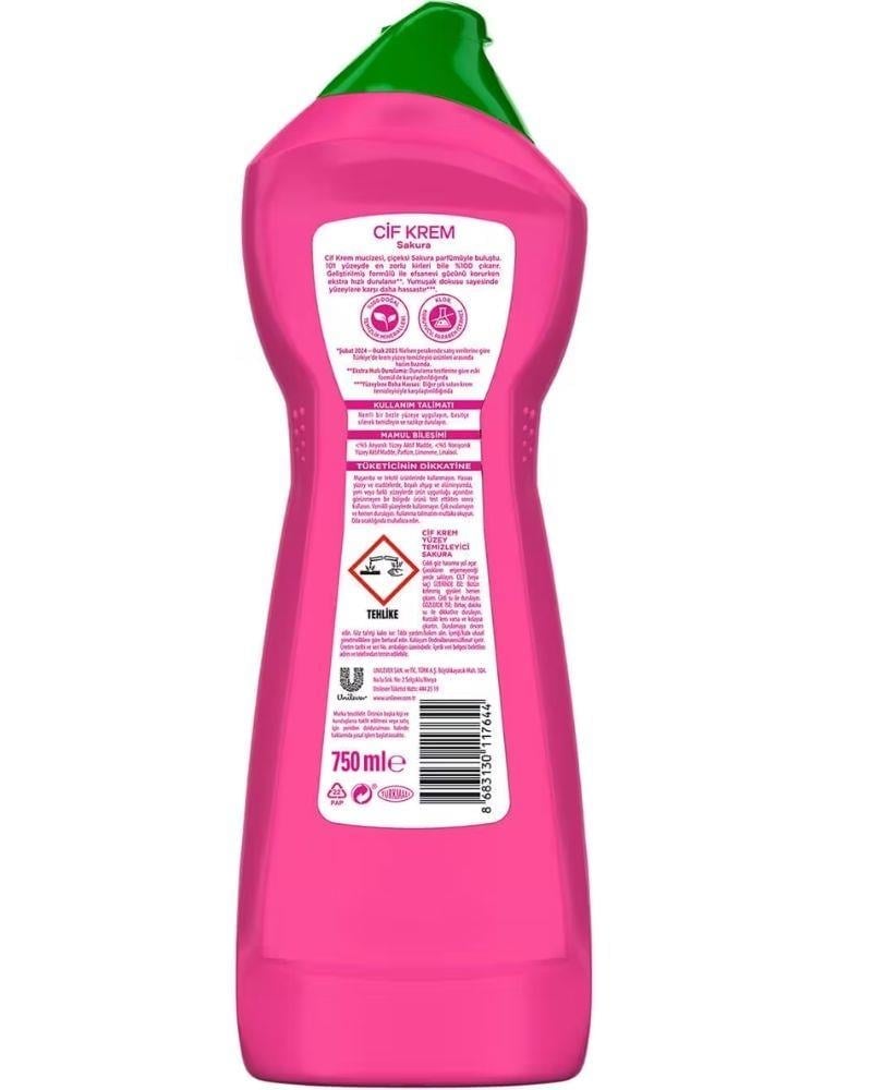 Cif Krem Sakura Mutfak Banyo Temizleyici 750 ml