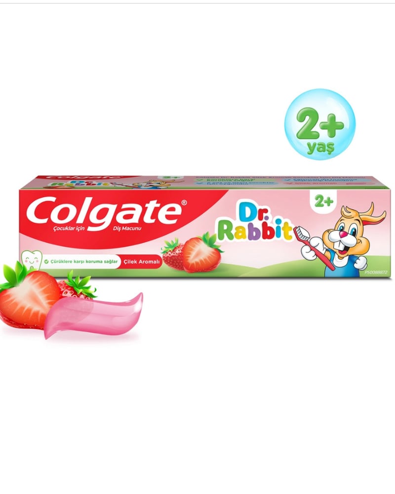 Colgate Dr.Rabbit 2+ Yaş Çilek Aromalı Diş Macunu 50 ml