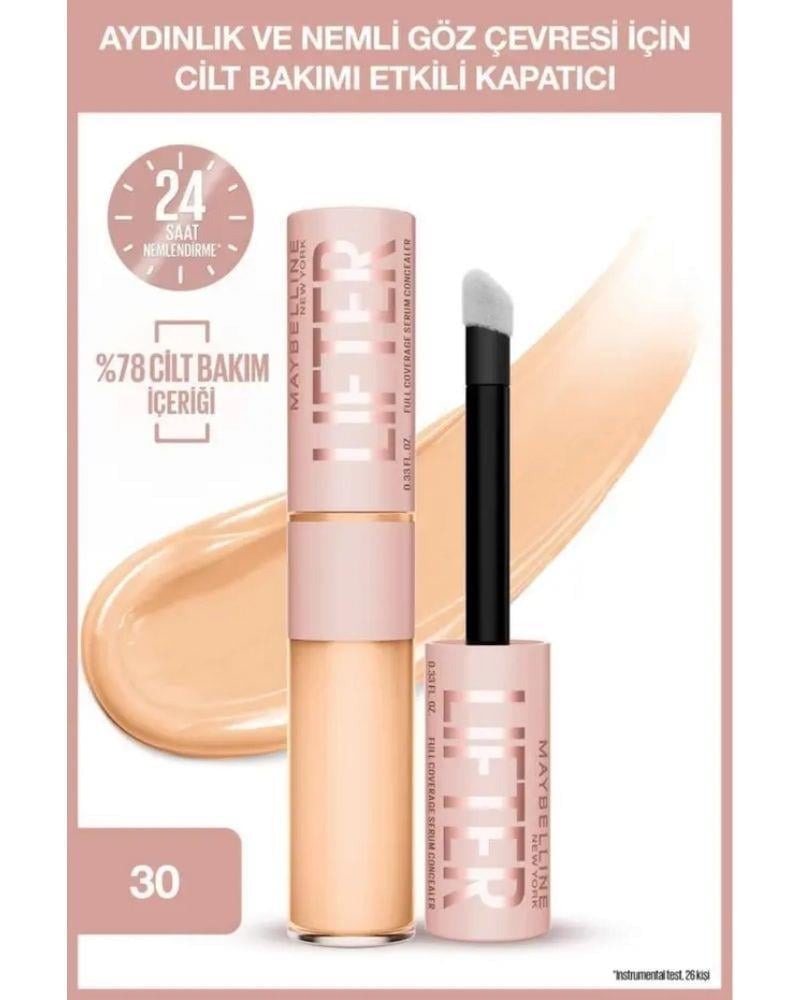 Maybelline New York Lifter Kafein ve Peptitler İçeren Nemlendiren ve Aydınlatan Kapatıcı - 30