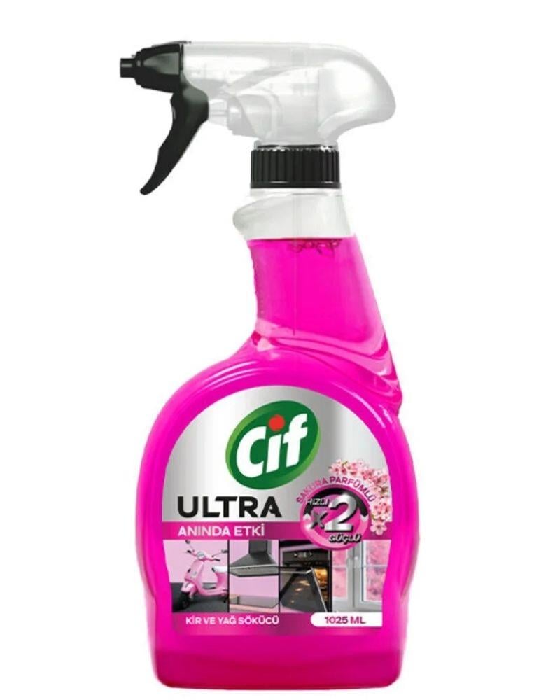 Cif Ultra Anında Etki Sakura Kir ve Yağ Çözücü 750 ml