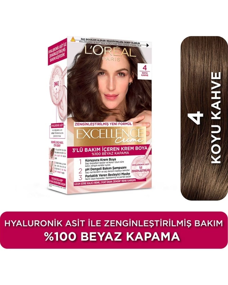 LOreal Paris Excellence Kahve Saç Boyası 4