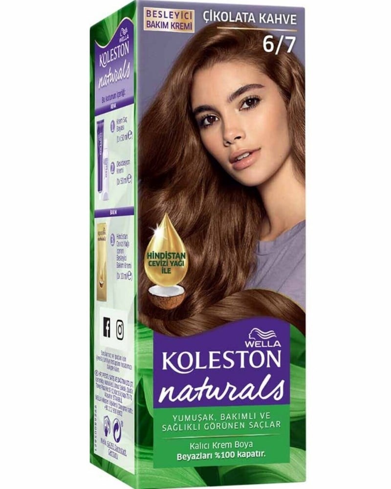 KOLESTON NATURALS Naturals Saç Boyası Çikolata Kahve 6-7