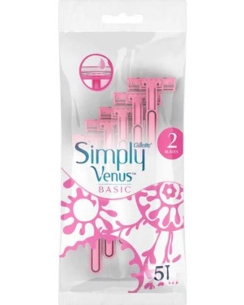Gillette Venus Simply Venus 2 Basic Kadın Tıraş Bıçağı 5li