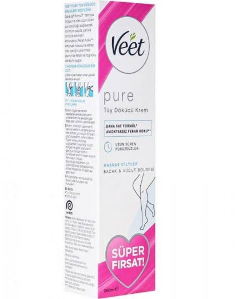 Veet Pure Tüy Dökücü Krem Hassas Ciltler Için 200 Ml