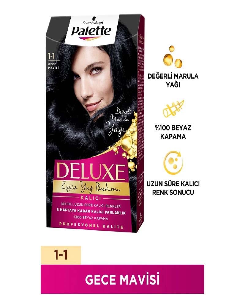 Palette Deluxe Saç Boyası Gece Mavisi 1-1