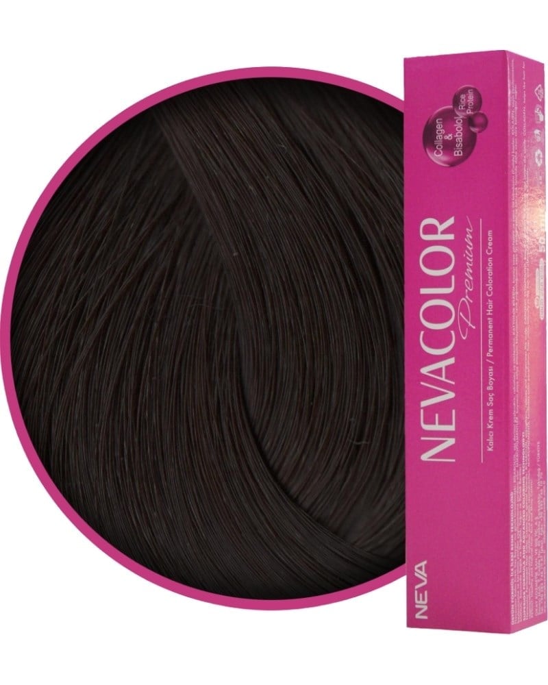 Nevacolor Premium 6. Koyu Kumral - Kalıcı Krem Saç Boyası 50 g Tüp