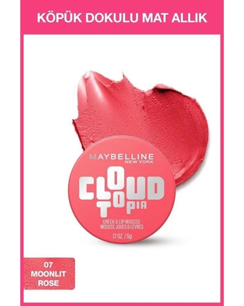 Maybelline New York Cloudtopia Köpük Dokulu Mat Allık - 07 Moonlit Rose