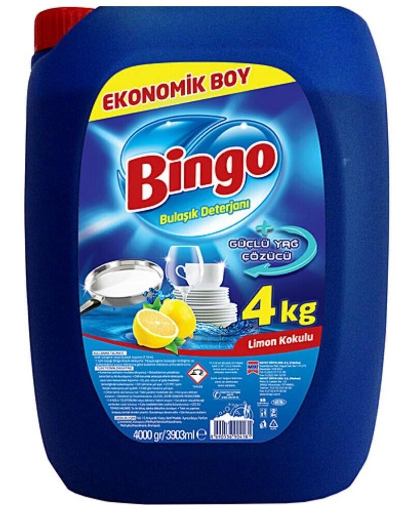 Bingo Limonlu 4 kg Sıvı Bulaşık Deterjanı