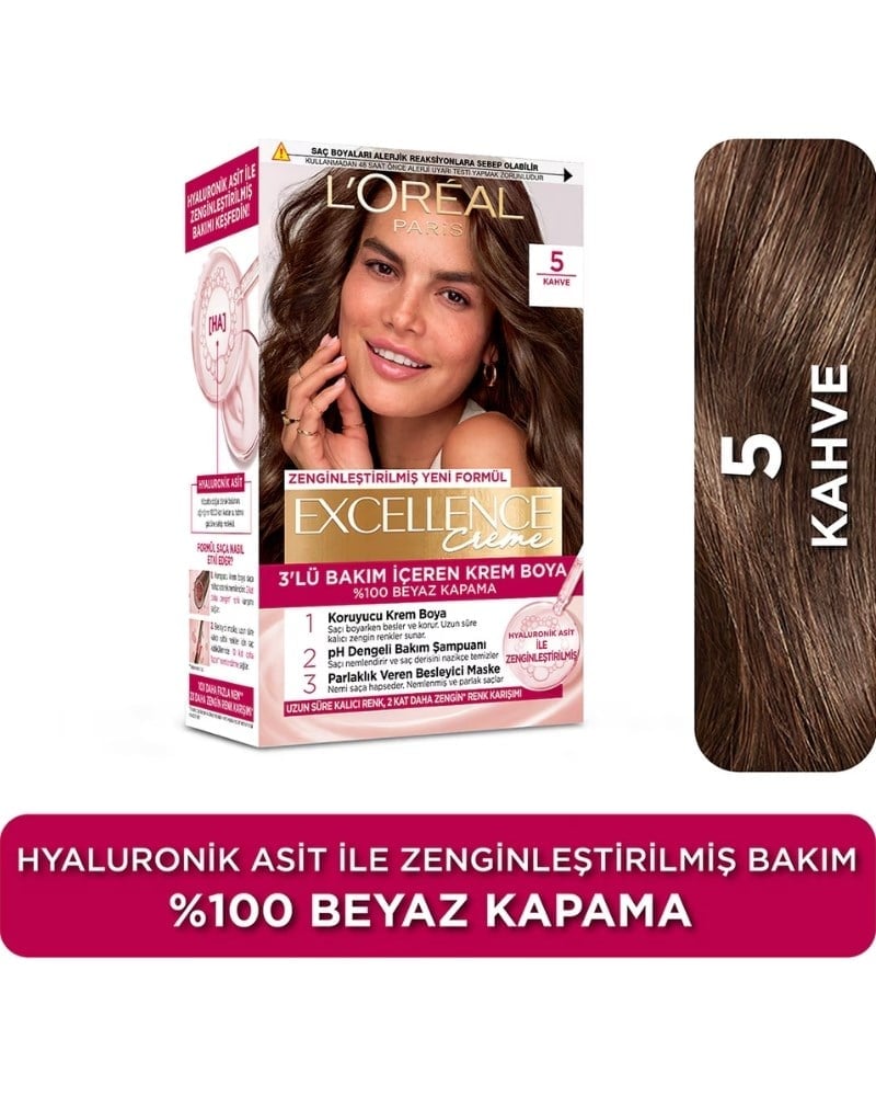 LOreal Paris Excellence Kahve Saç Boyası 5