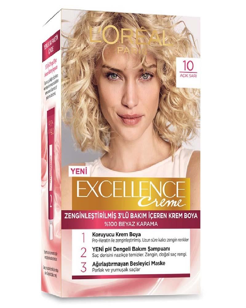 Loreal Paris Excellence Creme Saç Boyası 10 Açık Sarı