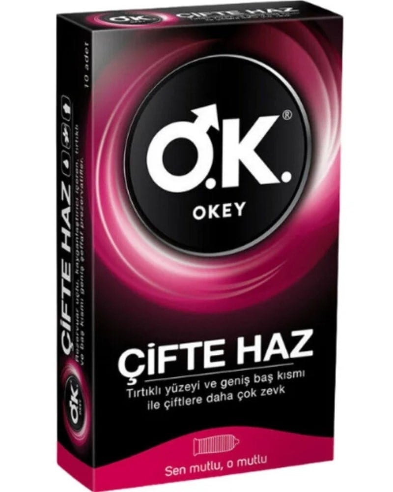 Okey Çifte Haz Prezervatif 10lu