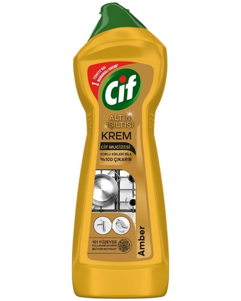 Cif Krem Yüzey Temizleyici Altın Işıltısı Amber Kokulu 750 ml