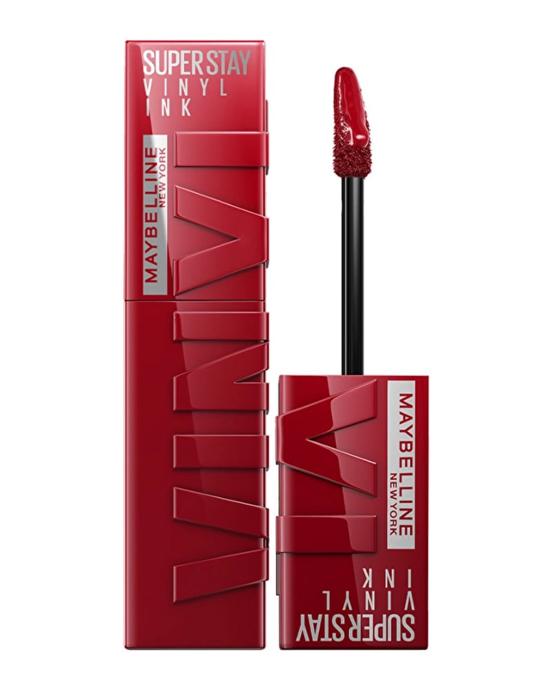 Maybelline New York Super Stay Vinyl Ink Uzun Süre Kalıcı Kırmızı Tonlu Likit Parlak Ruj 10 Lippy