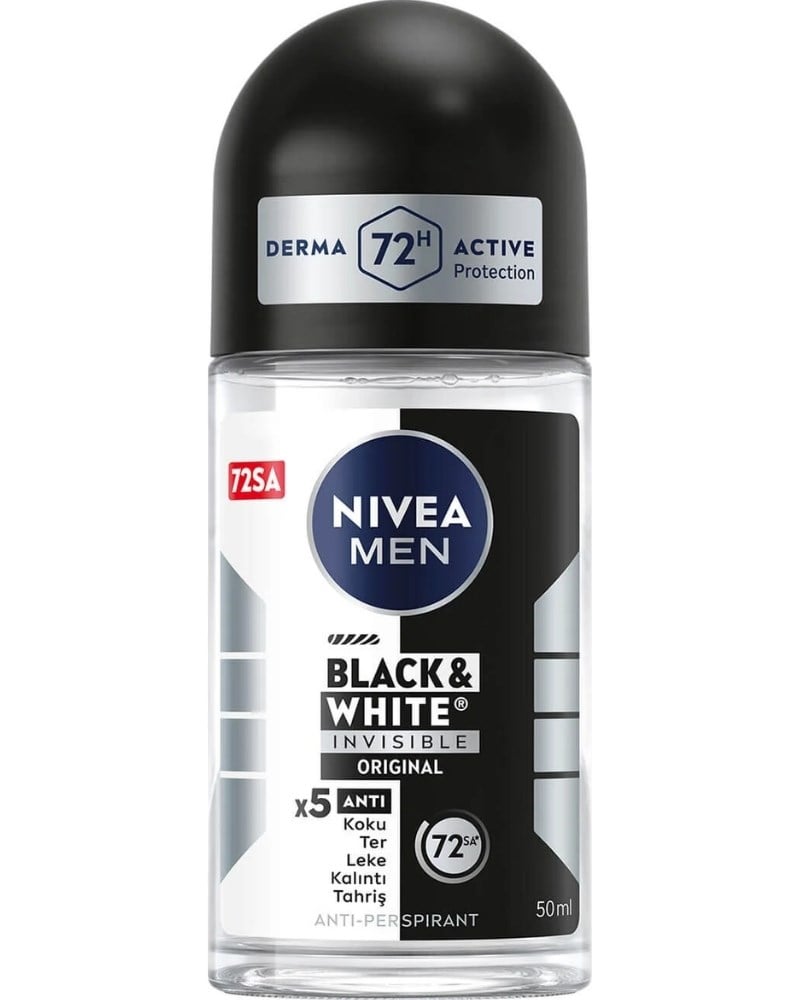 Nivea Men Roll-On Deo Invisible Black & White 50 ml