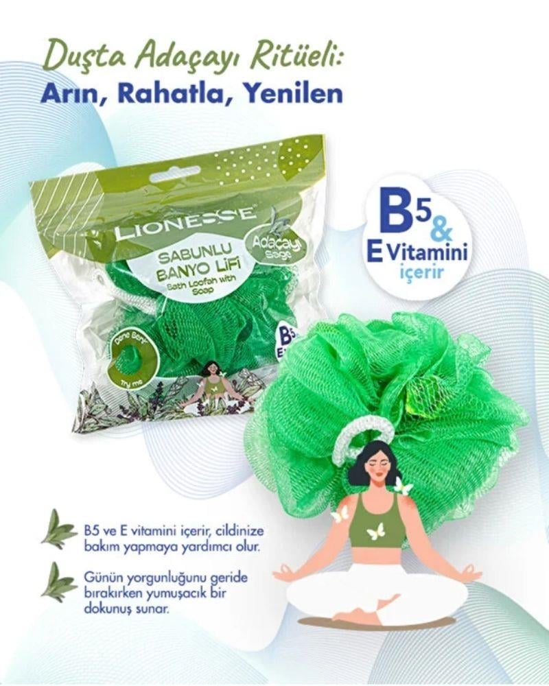 Lionesse Adaçayı Sabunlu Banyo Lifi 958