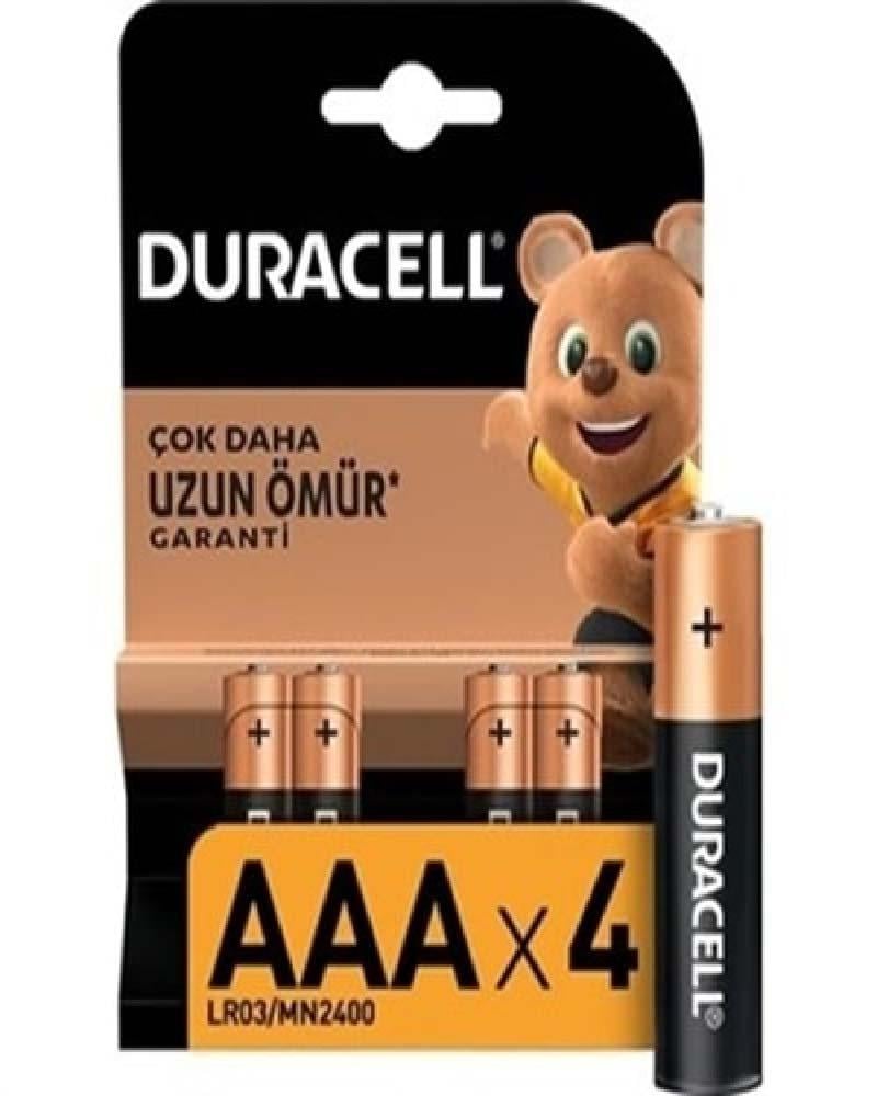 Duracell 4lü AAA İnce Kalem Pil