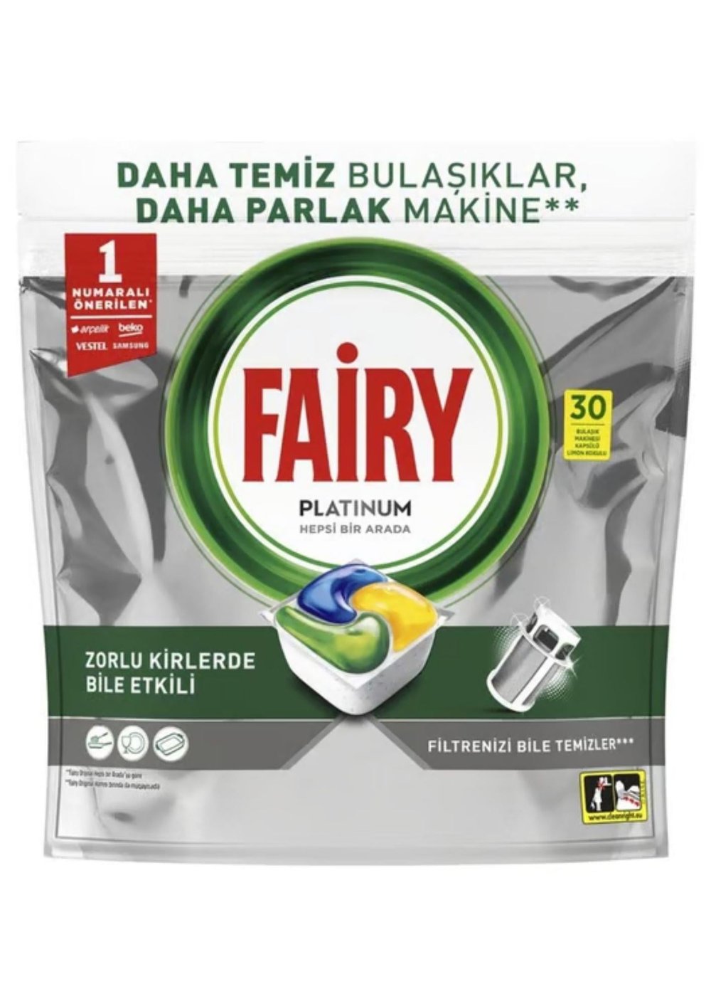 Fairy Platinum Bulaşık Makinesi Deterjanı Kapsülü 30 Yıkama