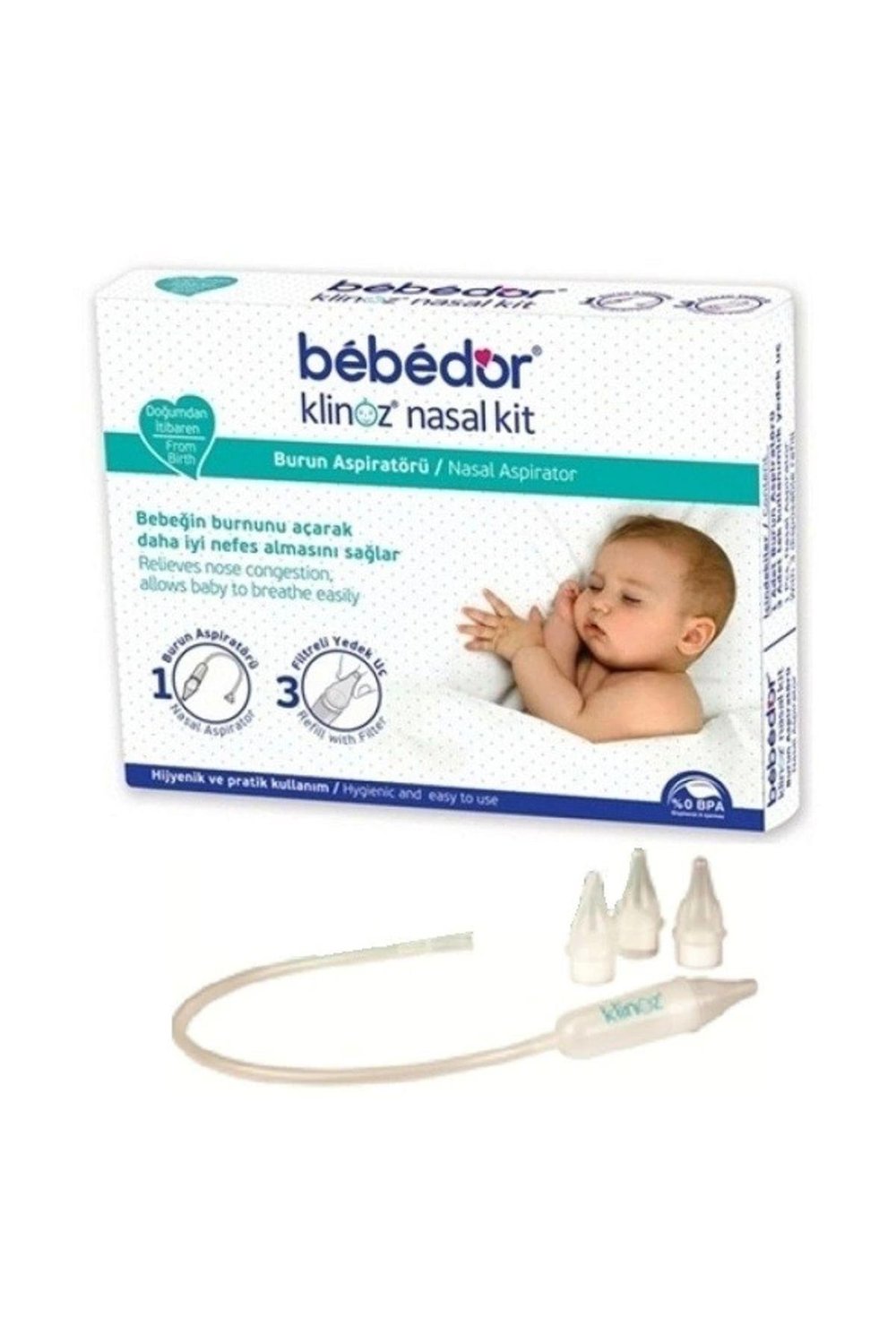 Bebedor Klinoz Nasal Kit Burun Aspiratörü Ve 3 Yedek Uç 562-bbfy