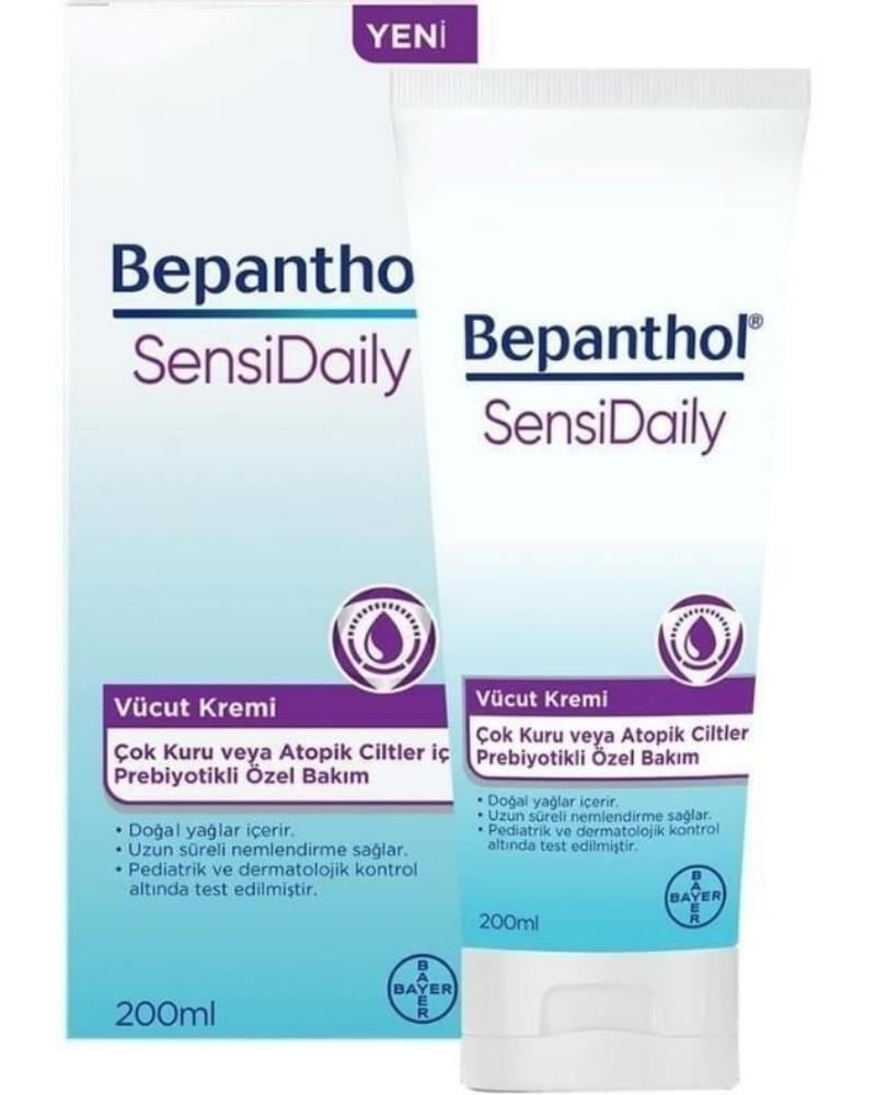 Bepanthol Sensidaily Günlük Yoğun Nemlendirici Prebiyotikli Vücut Bakım Kremi 200ml