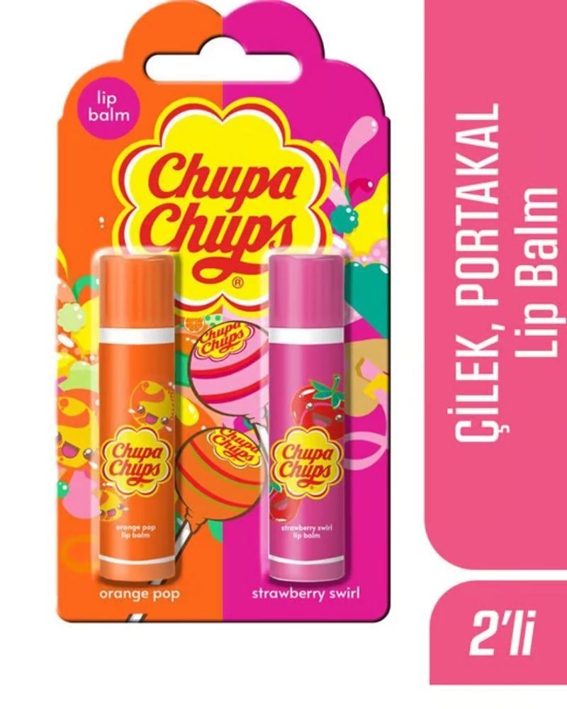 CHUPA CHUPS DUDAK BALSAMI 4GR 2LI PORTAKAL VE ÇILEK