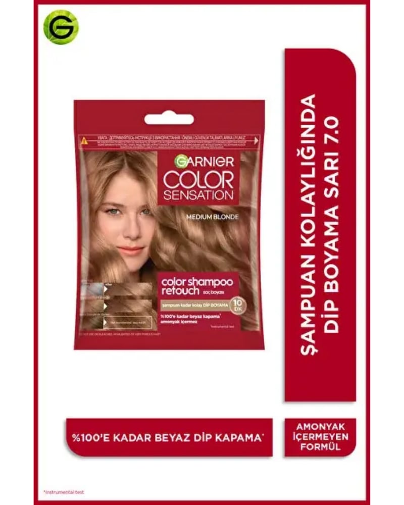 Garnier Color Shampoo Retouch Şampuan Kolaylığında Dip Boyası Sarı 7.0