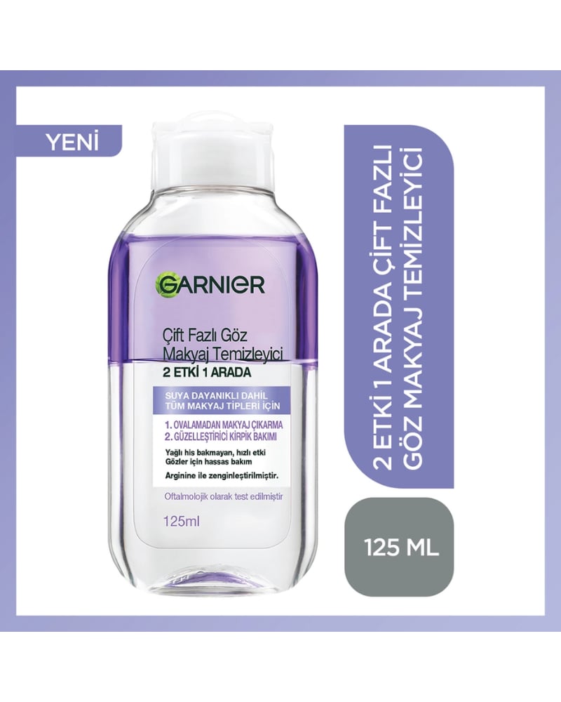 Garnier Çift Fazlı Göz Makyaj Temizleyicisi 2 Etki 1 Arada 125 ml