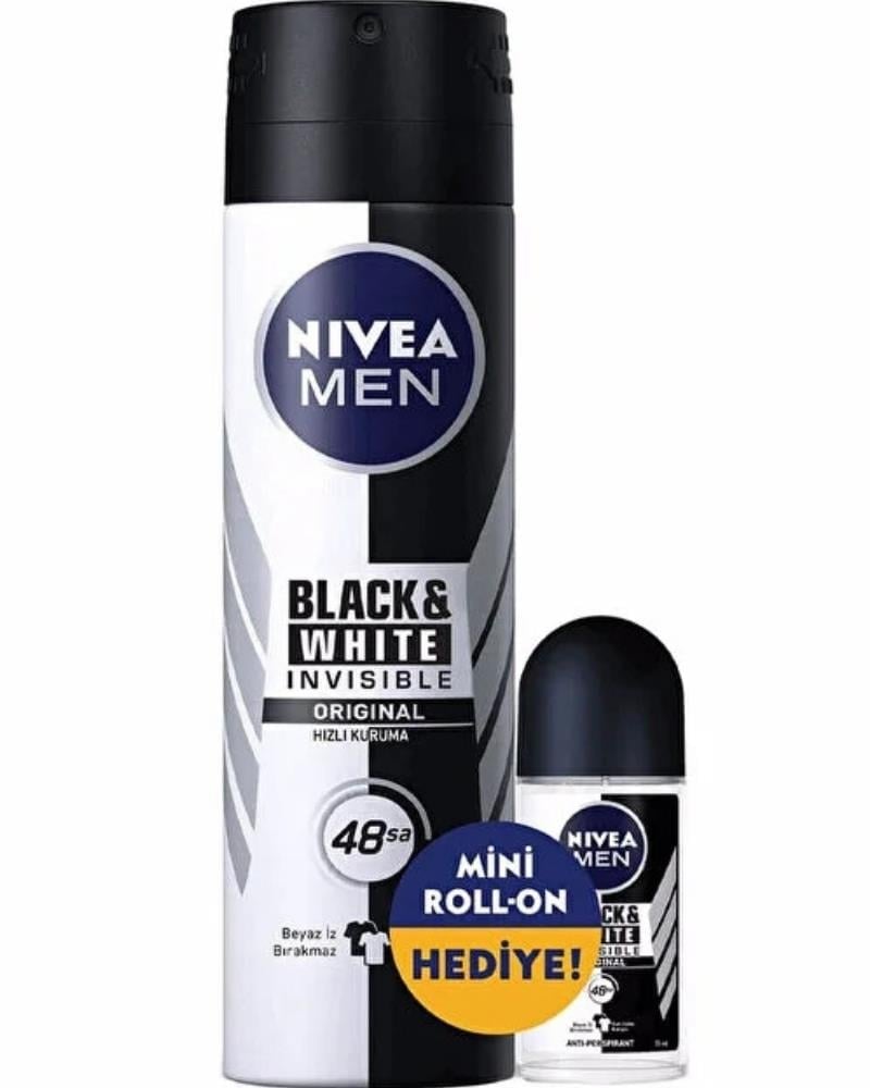 NIVEA Invisible B&w Originals Erkek Deodorant Sprey 150 ml + Invisible B&w Originals Erkek Deo