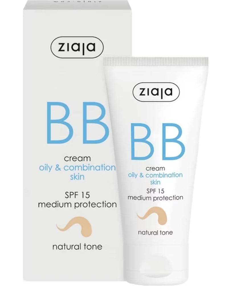 Zıaja BB Krem Yağlı ve Karma Ciltler İçin Doğal Ton SPF 15 50 ml