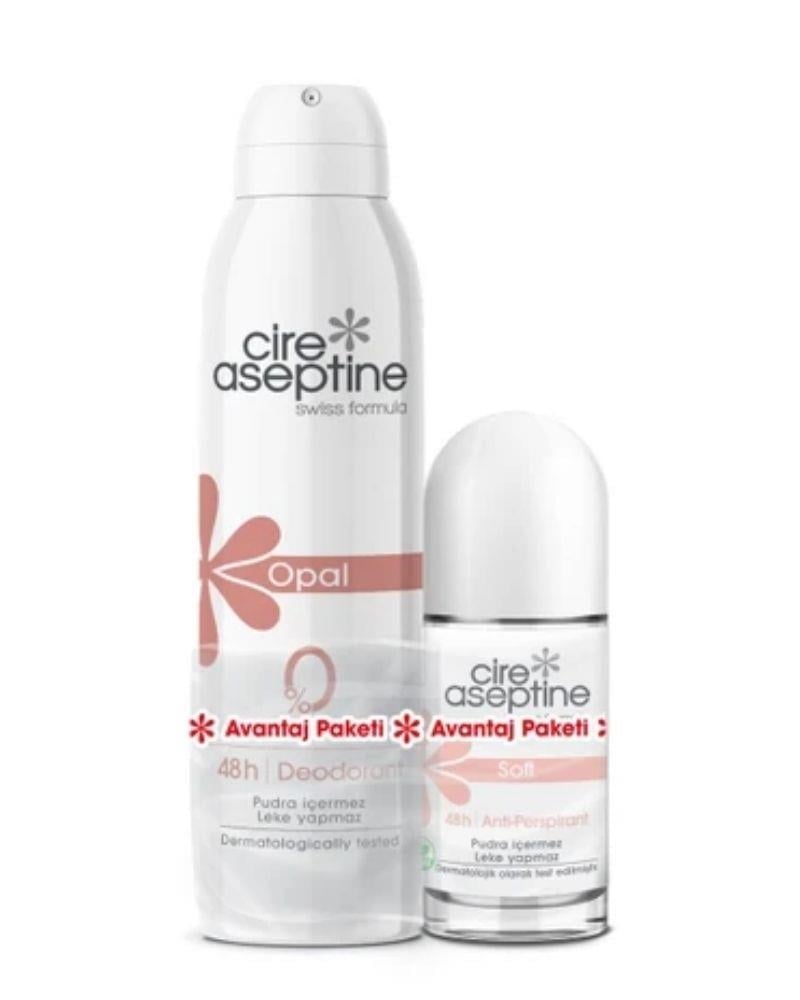 CİRE ASEPTİN OPAL DEODORANT 150ML + SOFT ROLL ON 50ML